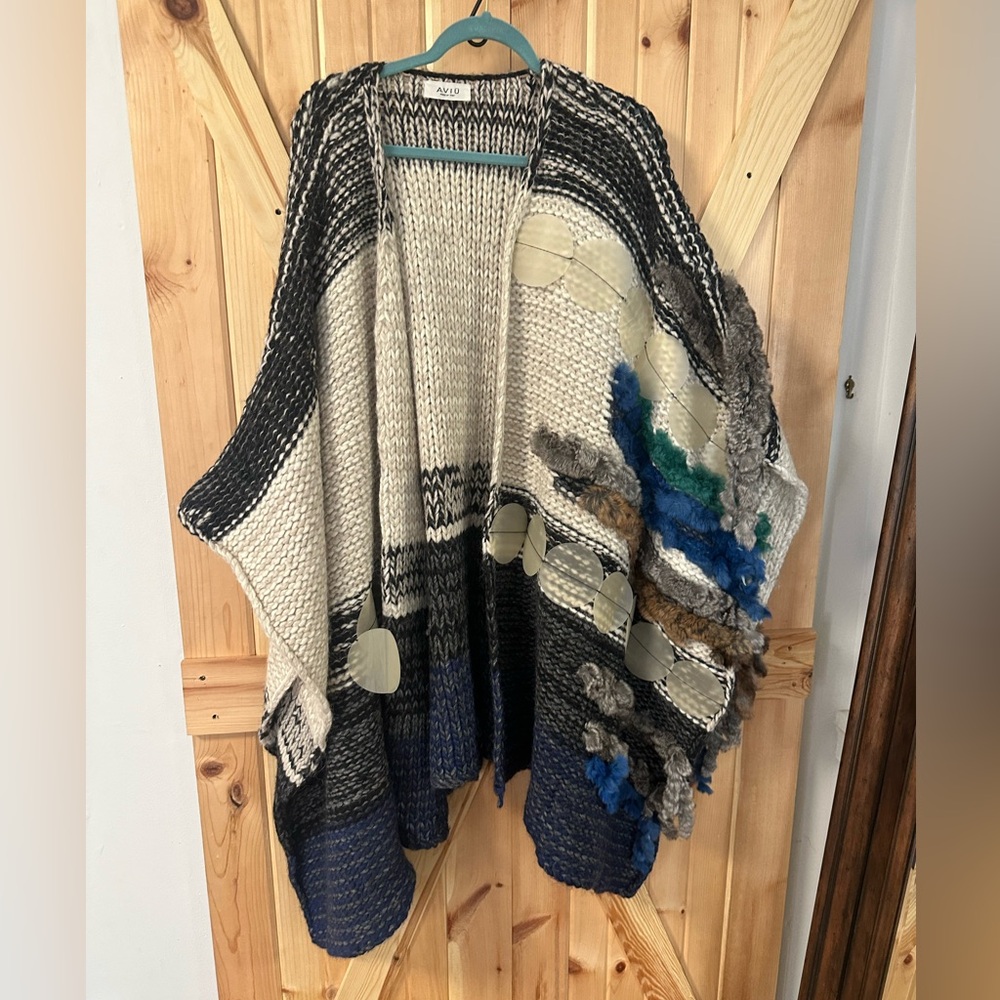 AVIU ⭐️ Italy fur knit shall